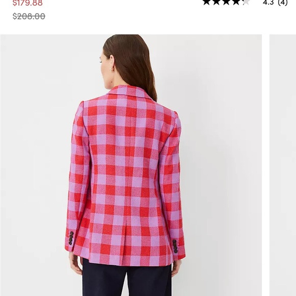 Ann Taylor Plaid Blazer - Picture 6 of 16